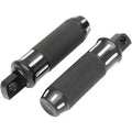Drag Specialties 1620-1333 Black Custom Footpegs for Harley Male Mount