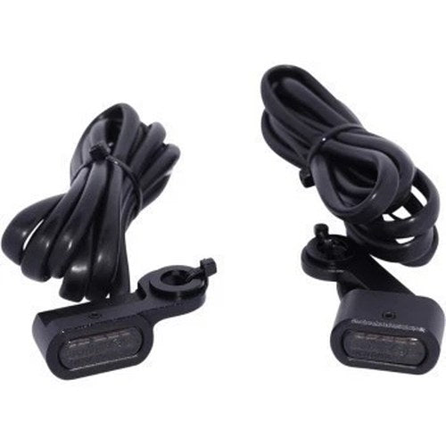Drag Specialites 2040-2789 Black Smoke LED Handlebar Marker Lights for 14-21 XL