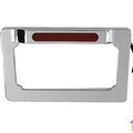 V-Twin 42-0966 License Plate Frame Chrome Billet with LED Top Lamp