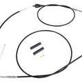 V-Twin 36-0879 Stainless Steel Throttle and Idle Cable Set Black Coat +8"