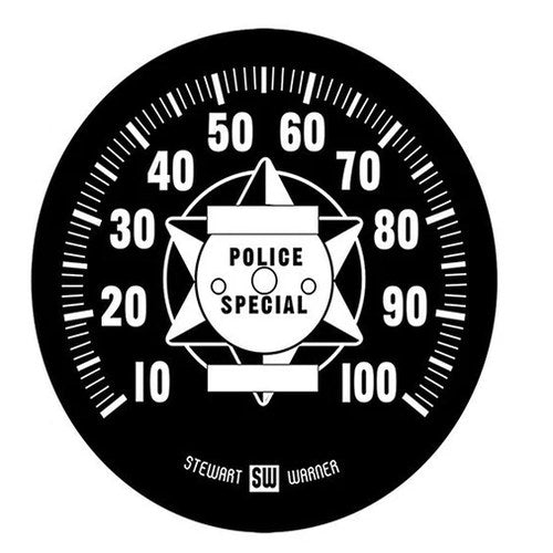V-Twin 39-0067 Black Tin Speedometer Face