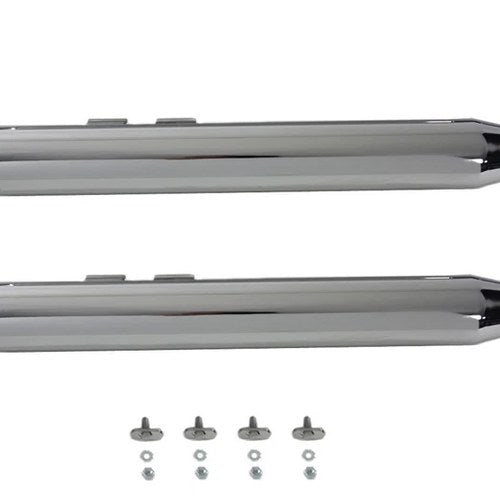 V-Twin 30-3110 Muffler Set With Chrome Long Tapered End Tips
