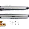 V-Twin 30-4044 Wyatt Gatling Muffler Set with Black Long Tapered End Tips