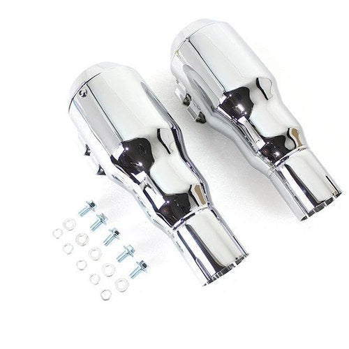 V-Twin 30-1265 Grenade Muffler Set Chrome