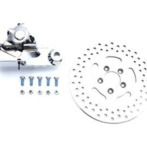 V-Twin 23-1097 Chrome Rear 4 Piston Caliper and 11-1/2" Disc Kit