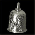 Pewter Motorcycle Gremlin Bell Cool Hawg Pig Made in the Usa