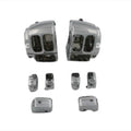 V-Twin 26-2253 Chrome Handlebar Control Switch Housing Kit for Softail Dyna