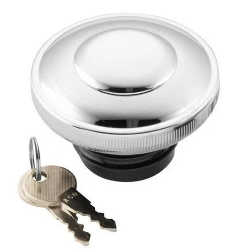 Biker's Choice 482703 Chrome Right Hand Locking Vented Gas Cap for Harley 96-22