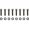 Black Chrome Transmission Bearing Housing Knurled Bolt Kit f Harley M8 17-22 All