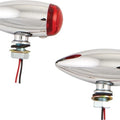 HardDrive 20-6589SRLED / 820-0370R Chrome Red LED Bullet Marker Turn Signals