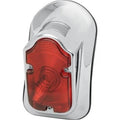 Drag Specialties 2010-0561 Chrome Tombstone Taillight Red Lens