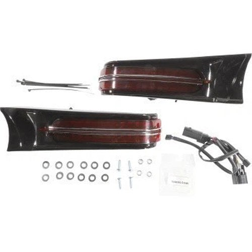 Ciro 40049 Black Filler Panel Accent Lights Red LED for 14-23 Flhr, FLHTCU/L