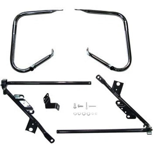 Drag Specialties 3501-1425 Black Saddlebag Guards/Support Kit 09-13 FLHX/FLTR