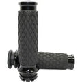 Avon DIA-65-ANO Black Diamond Contour Hand Grips for Harley Cable Op Throttle