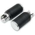 Drag Specialties DS-253404 Chrome Footpegs with Rubber for Female Mount Harley