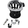 Ciro 50412 Drink Holder - Chrome/Chrome Clamp for 7/8" or 1" Handlebars
