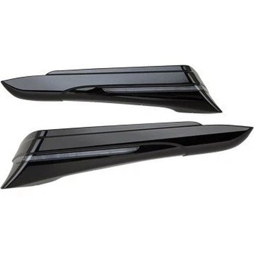 Ciro 40111 Black Saddlebag Extensions w/ LED Lights for 14-21 Touring