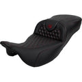 Saddlemen Roadsofa Extended Reach Seat Red Honeycomb Stitch for 08-23 Touring