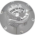 V-Twin 42-0728 Chrome Live to Ride Eagle Spirit Derby Cover for Sportster 04-22