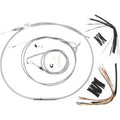 Burly Brand B30-1049 Stainless Braided Handlebar Cable/Brake Line Kit for 14"