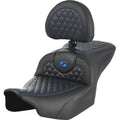 Saddlemen 823-07-189B1 Honeycomb Roadsofa™ Seat- Blue Stitch - FLTR/FLHX '23-'24