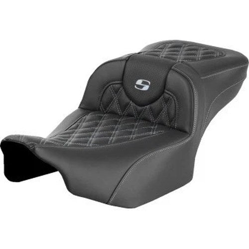 Saddlemen 823-07-18405 RoadSofa Seat Extended Reach Silver Lattice Stitch 23-24
