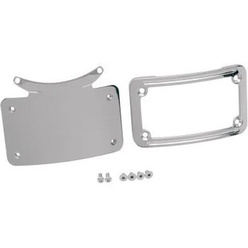 Kuryakyn 3162 Chrome Curved License Plate Frame 99-08 Touring 00-17 Flst