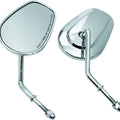 Biker's Choice 482008 Chrome Tapered Short Stem Mirrors for 65-25 Harley