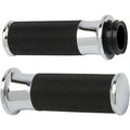 Arlen Ness 07-320 Chrome Fusion Smooth Hand Grips for Harley Cable Op Throttle