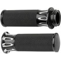 Arlen Ness 07-319 Black Fusion Deep Cut Hand Grips for Harley Electronic Tbw