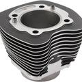 Black Texture & Silver Fin Cylinder Harley Davidson Twin Cam 99-17 103"