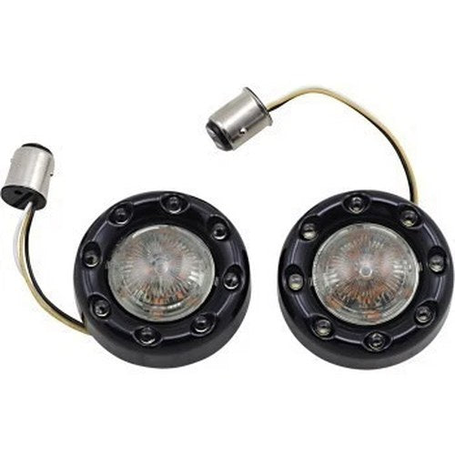 Custom Dynamics PB-BR-AW-57-BS Black 1157 Bullet Style Front ProBeam Ringz