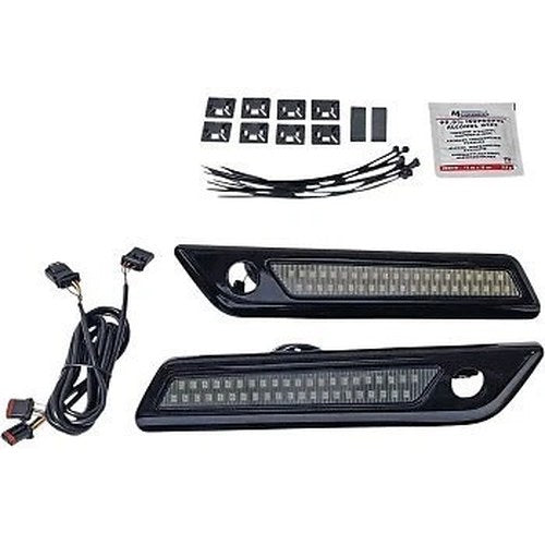 Custom Dynamics CD-SBL-DC-SB Black Saddlebag Latch Dual Color LED Lights