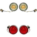 Custom Dynamics Chrome ProBeam Bullet Bezel Turn Signal Insert Kit Front & Rear