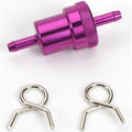 Emgo 14-34473 Purple Anodized 1/4" Fuel Filter for Harley & Custom Use