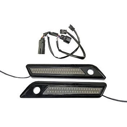 Custom Dynamics CD-SBL-DC4-SB Black Smoke Dual Color LED Saddlebag Latch Lights