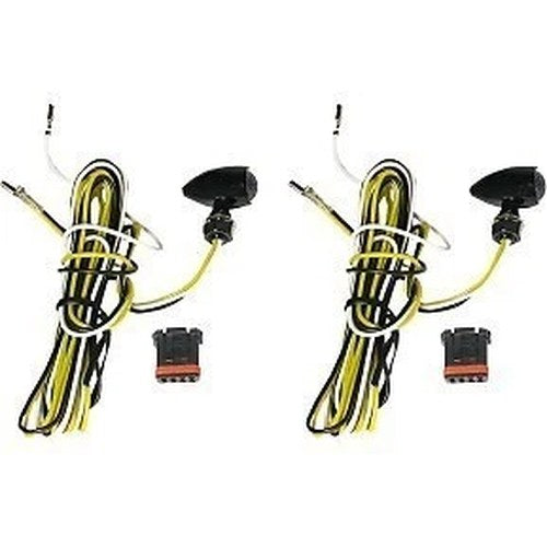 Custom Dynamics CD-MICRO-AW2-B Micro Bullet V2 LED Turn Signals- Amber/White