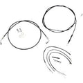 LA Choppers LA-8156KT2-13B Black Vinyl Braided Handlebar Cable/Brake Line Kit