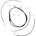 LA Choppers LA-8155KT-13B Black Vinyl Braided Handlebar Cable/Brake Line Kit