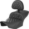 Saddlemen Roadsofa Extended Reach w/ Backrest Lattice Stich Seat Harley FL 23-24