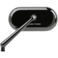 Arlen Ness Left Side Black Forged Oval Mirror for Harley (SOLD Each)