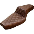 Saddlemen GelCore Brown Lattice Stitch Step-Up Seat for Harley Sportster 4.5 Gal