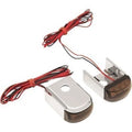 Alloy Art Chrome Amber/Smoke LED Fender Strut Marker Lights for Fxd Dyna 91-05