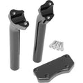 Drag Specialties 0602-0595 Black 9.5" Pullback Handlebar Riser & Top Clamp Kit