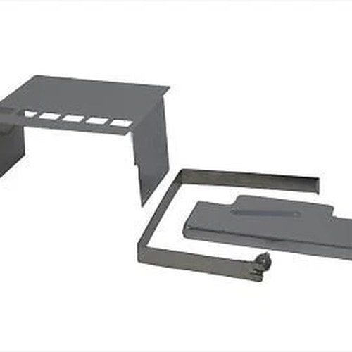 V-Twin 42-0576 Battery Cover Kit Chrome Slotted