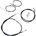 LA Choppers LA-8100KT-16B Black Vinyl Braided Handlebar Cable/Brake Line Kit