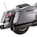 S&S 4.5" MK45 Performance Mufflers Black w/ Black Thruster Caps for M8 Touring