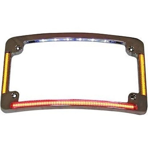 Custom Dynamics Chrome LED All-in-One Radius License Plate Frame
