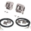 V-Factor 13337 Chrome Handlebar Switch Housing Kit with Switches - Harley 96-13