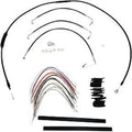 Burly Brand B30-1032Complete Black Vinyl Handlebar Cable/Line Kit for Ape Hanger